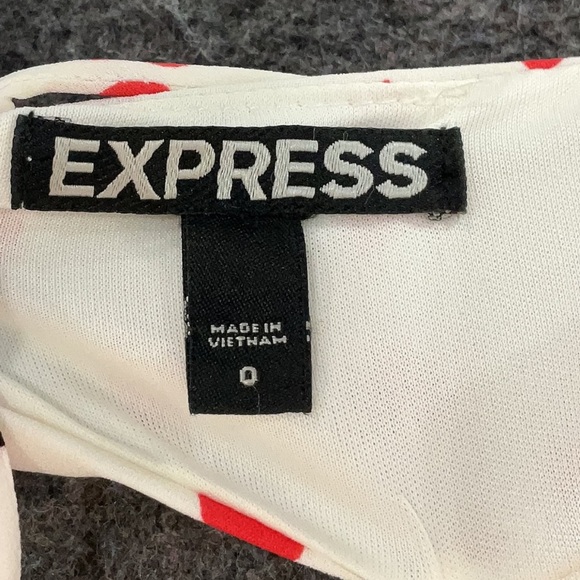 Express White Red Cupid Hearts Lovers Sundress Dress Women’s Size 0 XXS XS - Picture 5 of 7